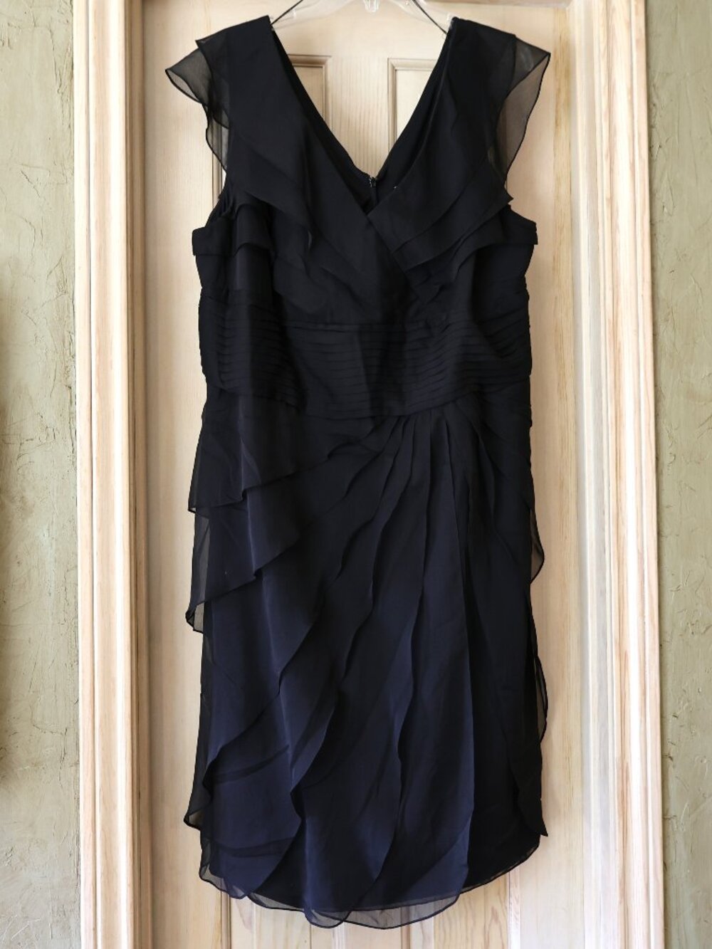 NWT Niteline Tiered Black Cocktail Dress Size 22W MSRP $197